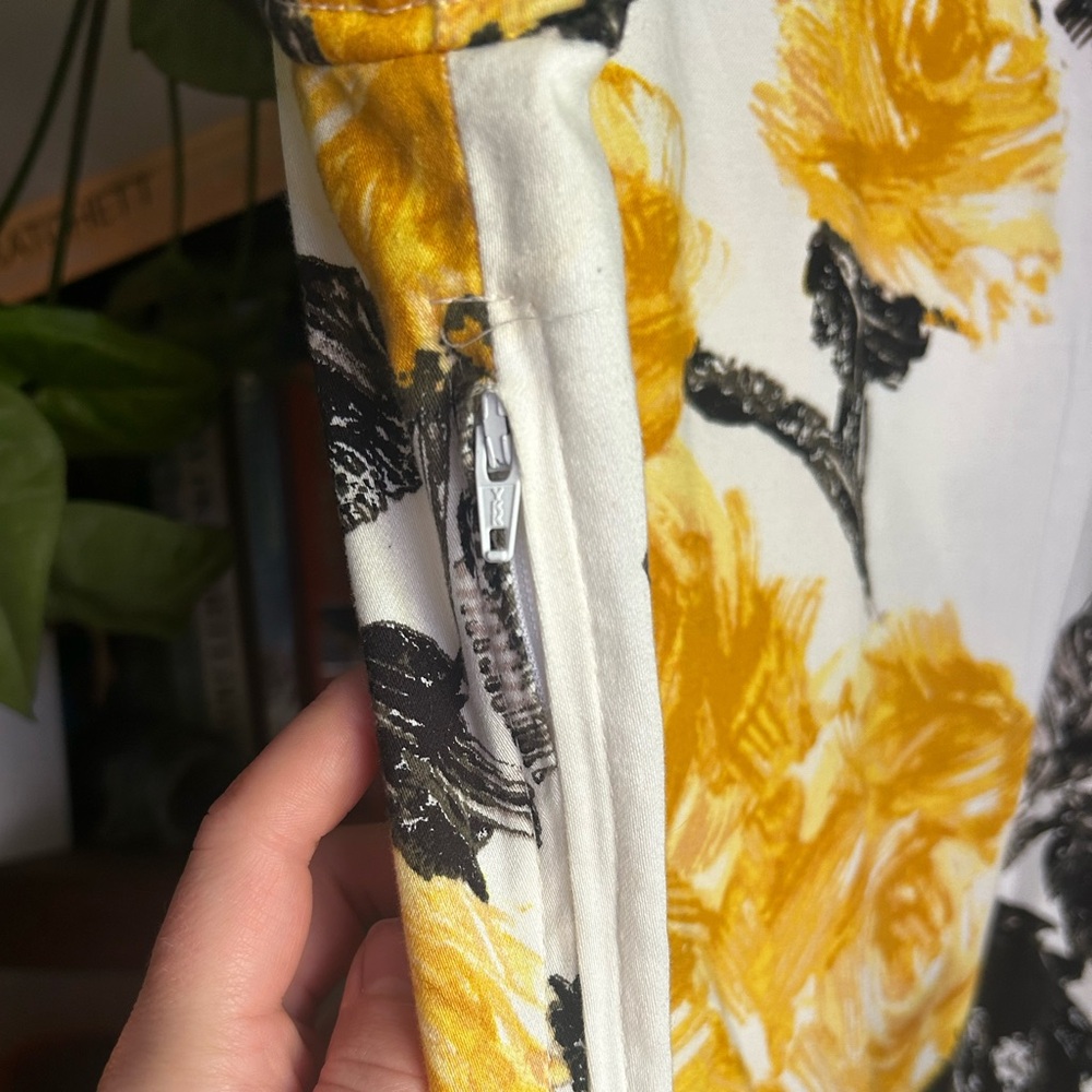 Floral Yellow and Black Dress - Picture 10 of 11